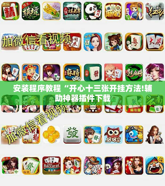 安装程序教程“开心十三张开挂方法!辅助神器插件下载 安装程序教程“开心十三张开挂方法!辅助神器插件下载