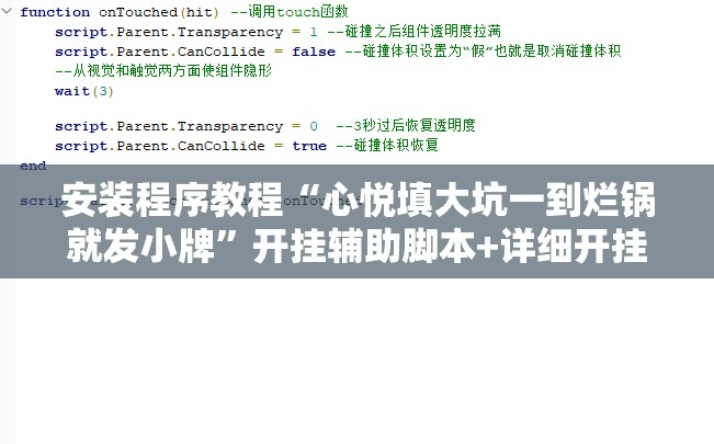 安装程序教程“心悦填大坑一到烂锅就发小牌”开挂辅助脚本+详细开挂安装教程