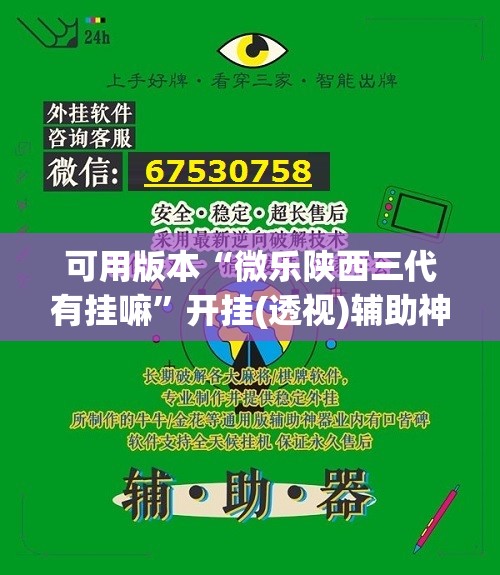 可用版本“微乐陕西三代有挂嘛”开挂(透视)辅助神器