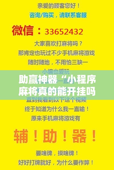 助赢神器“小程序麻将真的能开挂吗”分享装挂详细步骤