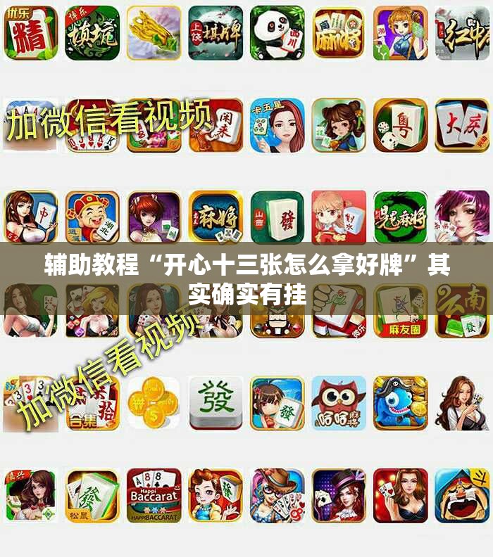 辅助教程“开心十三张怎么拿好牌”其实确实有挂