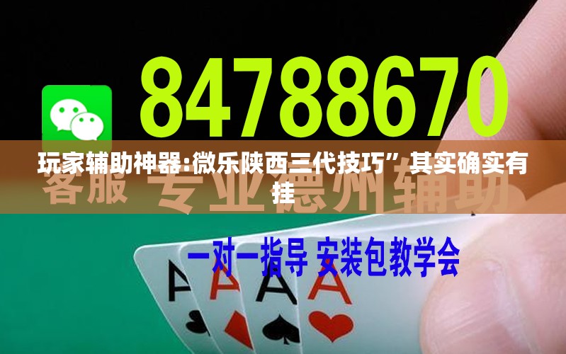 玩家辅助神器:微乐陕西三代技巧”其实确实有挂