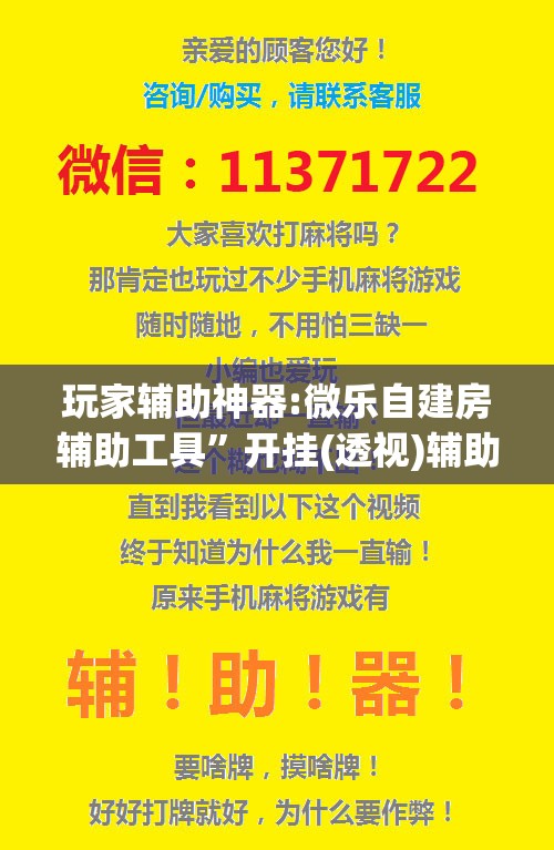 玩家辅助神器:微乐自建房辅助工具”开挂(透视)辅助神器