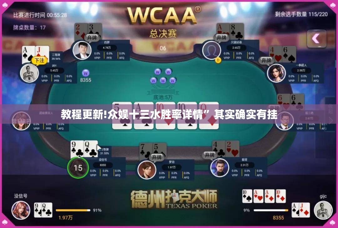 教程更新!众娱十三水胜率详情”其实确实有挂