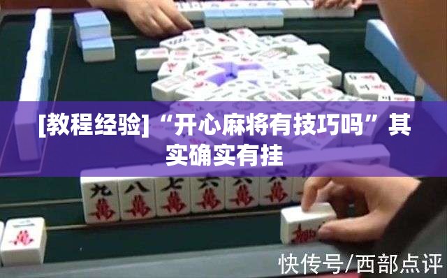 [教程经验]“开心麻将有技巧吗”其实确实有挂