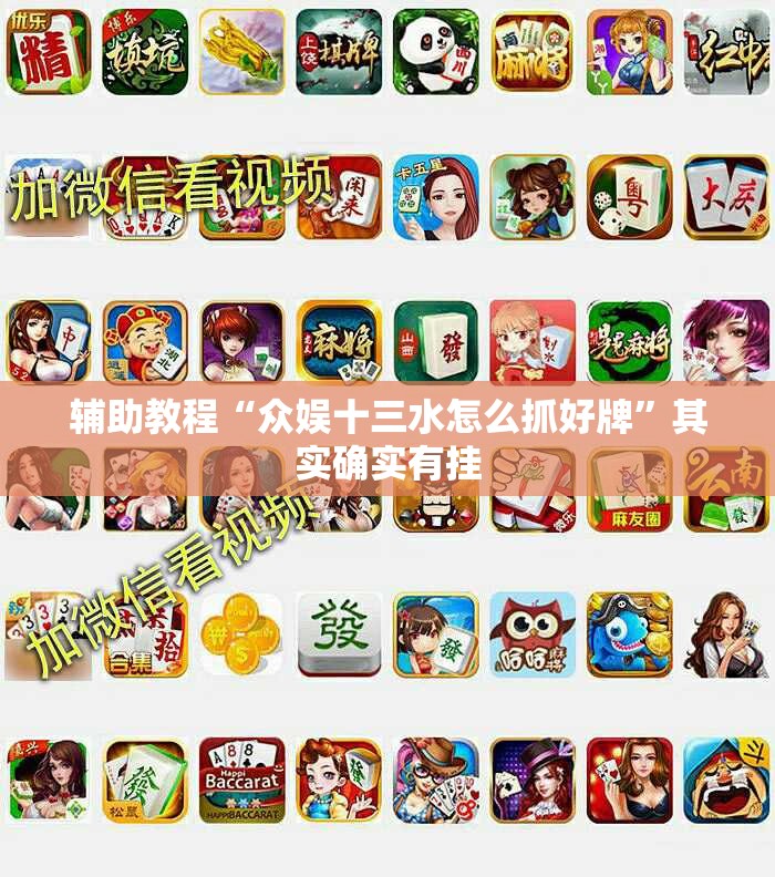 辅助教程“众娱十三水怎么抓好牌”其实确实有挂