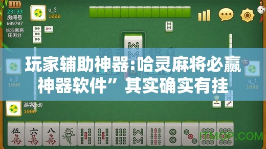 玩家辅助神器:哈灵麻将必赢神器软件”其实确实有挂
