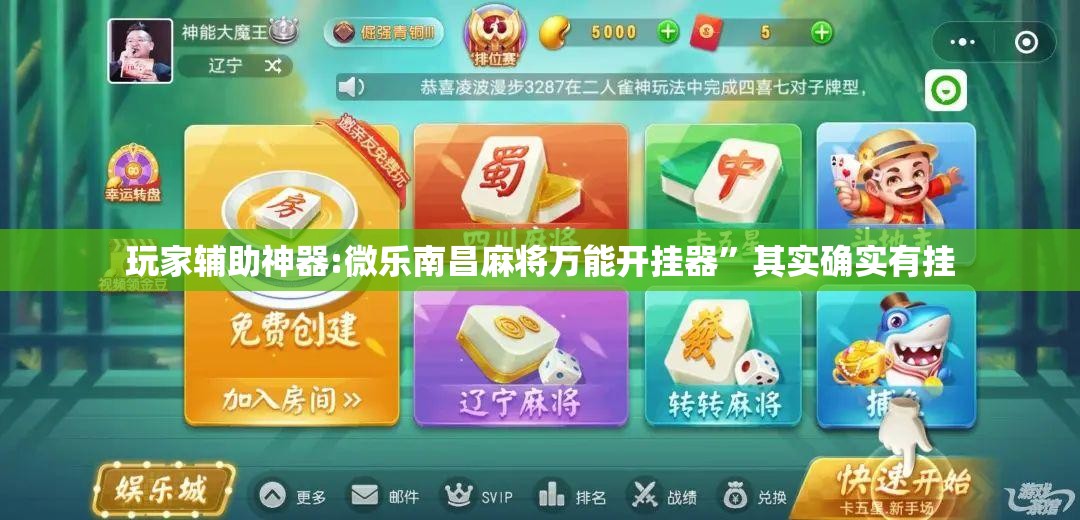 玩家辅助神器:微乐南昌麻将万能开挂器”其实确实有挂