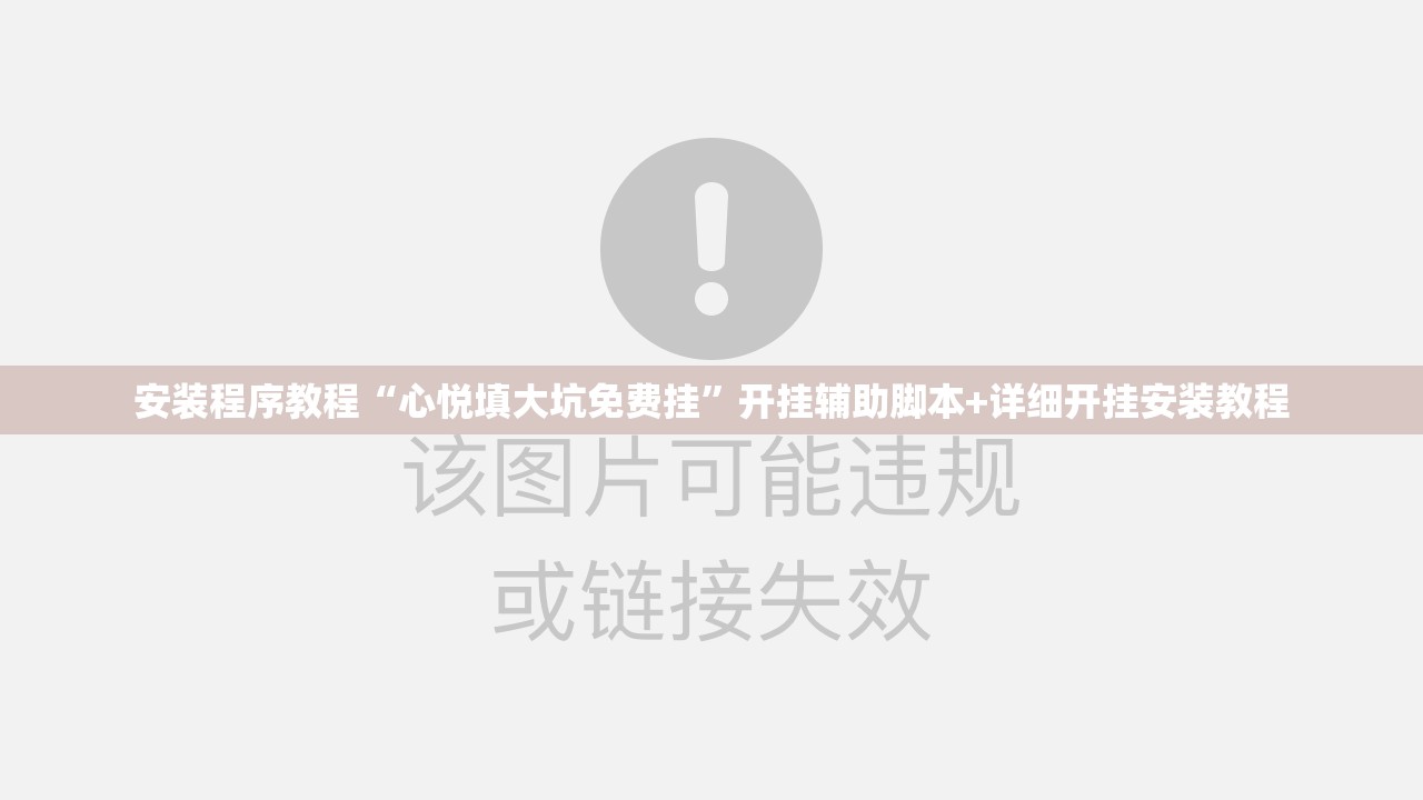 安装程序教程“心悦填大坑免费挂”开挂辅助脚本+详细开挂安装教程