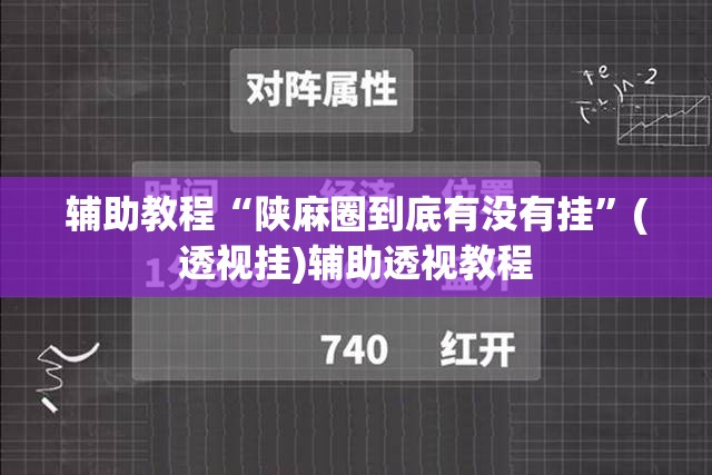 辅助教程“陕麻圈到底有没有挂”(透视挂)辅助透视教程
