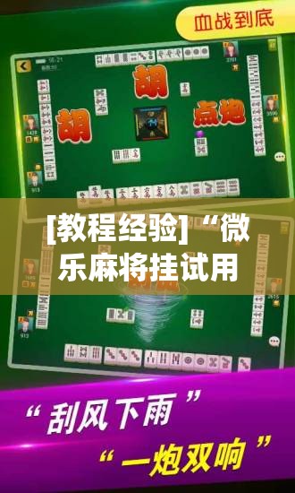 [教程经验]“微乐麻将挂试用一天”(透视挂)辅助透视教程