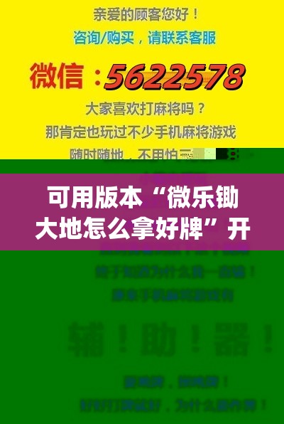 可用版本“微乐锄大地怎么拿好牌	”开挂(透视)辅助神器