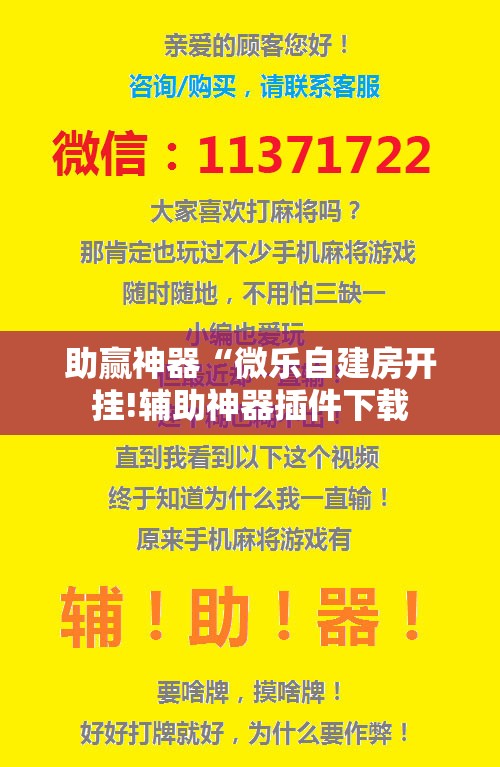 助赢神器“微乐自建房开挂!辅助神器插件下载