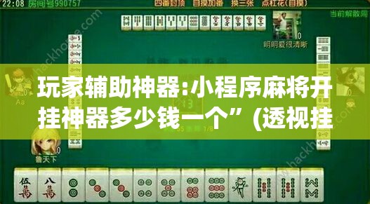 玩家辅助神器:小程序麻将开挂神器多少钱一个”(透视挂)辅助透视教程
