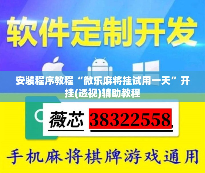 安装程序教程“微乐麻将挂试用一天”开挂(透视)辅助教程