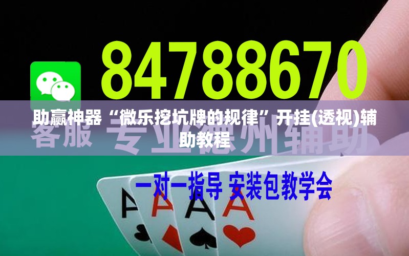 助赢神器“微乐挖坑牌的规律	”开挂(透视)辅助教程
