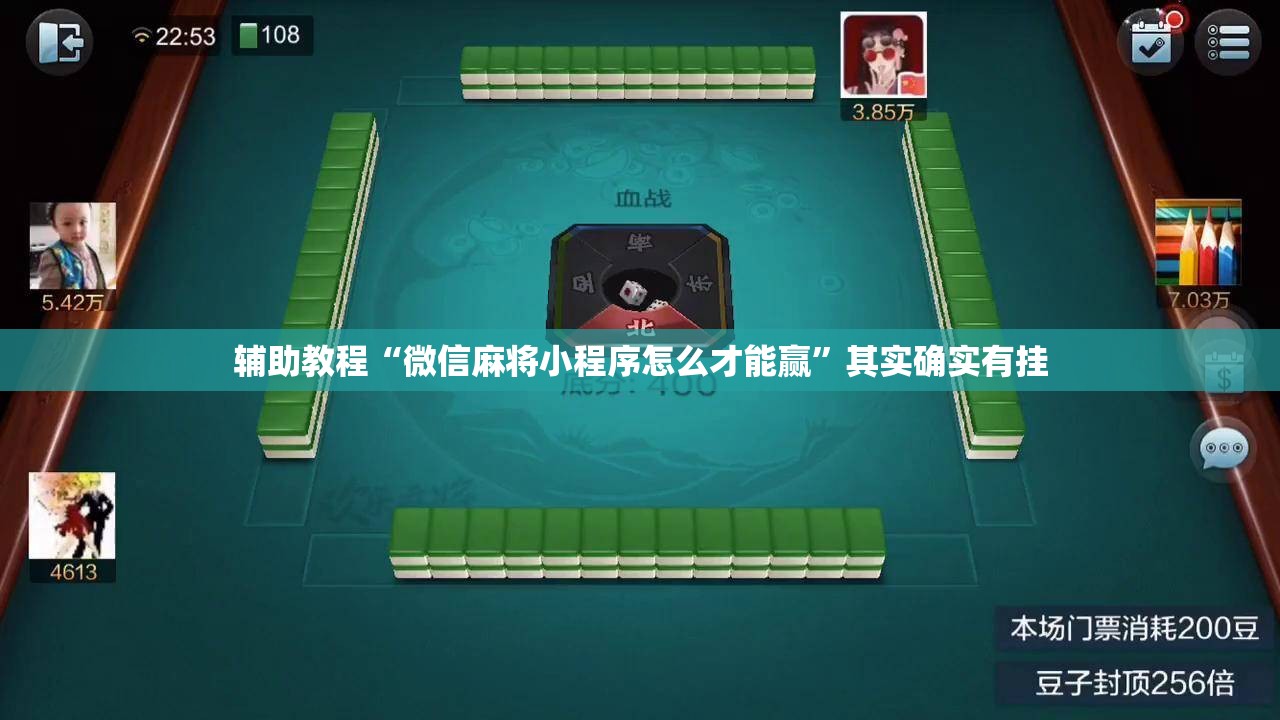 辅助教程“微信麻将小程序怎么才能赢”其实确实有挂