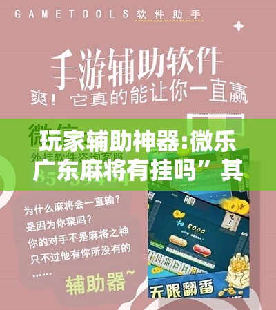 玩家辅助神器:微乐广东麻将有挂吗”其实确实有挂