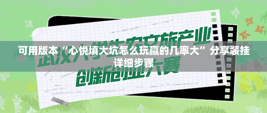 可用版本“心悦填大坑怎么玩赢的几率大”分享装挂详细步骤
