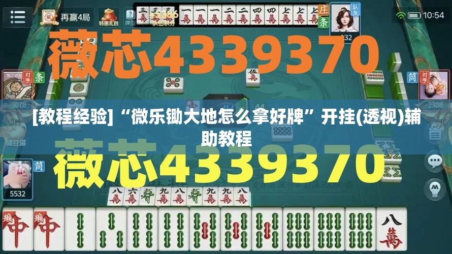 [教程经验]“微乐锄大地怎么拿好牌”开挂(透视)辅助教程