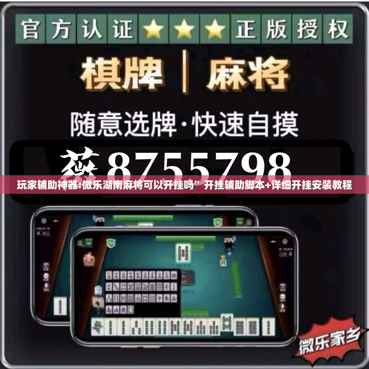 玩家辅助神器:微乐湖南麻将可以开挂吗”开挂辅助脚本+详细开挂安装教程