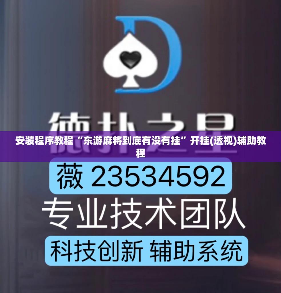 安装程序教程“东游麻将到底有没有挂”开挂(透视)辅助教程