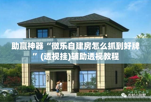 助赢神器“微乐自建房怎么抓到好牌”(透视挂)辅助透视教程