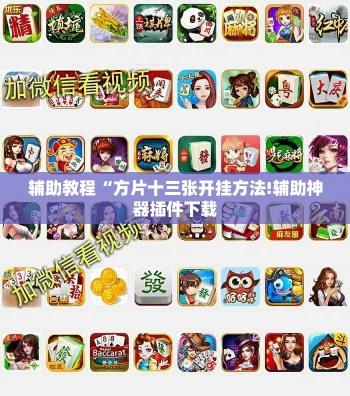 辅助教程“方片十三张开挂方法!辅助神器插件下载