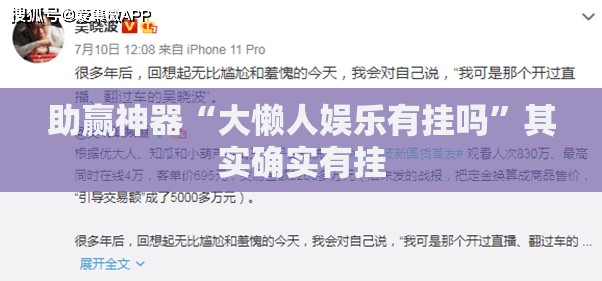 助赢神器“大懒人娱乐有挂吗”其实确实有挂