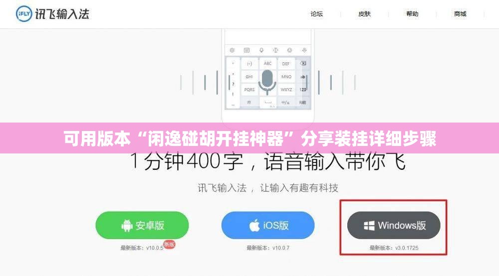 可用版本“闲逸碰胡开挂神器”分享装挂详细步骤
