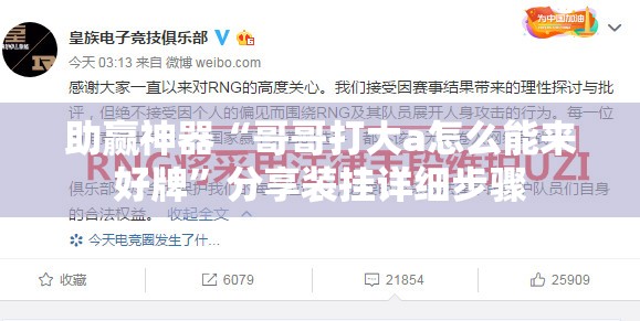 助赢神器“哥哥打大a怎么能来好牌”分享装挂详细步骤
