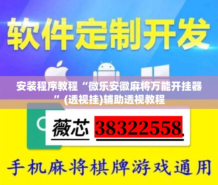 安装程序教程“微乐安徽麻将万能开挂器”(透视挂)辅助透视教程