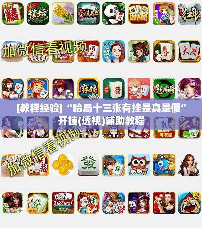 [教程经验]“哈局十三张有挂是真是假”开挂(透视)辅助教程