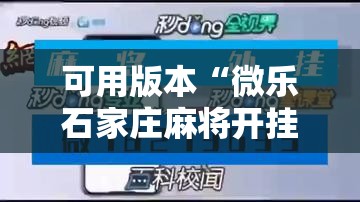 可用版本“微乐石家庄麻将开挂神器”分享装挂详细步骤