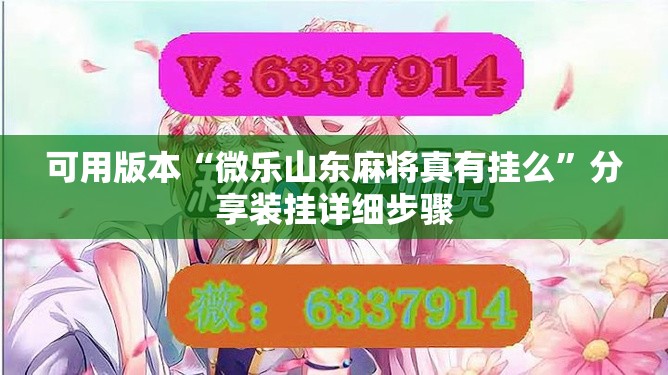 可用版本“微乐山东麻将真有挂么”分享装挂详细步骤