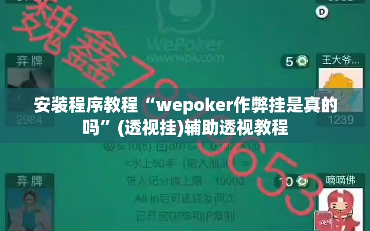 安装程序教程“wepoker作弊挂是真的吗	”(透视挂)辅助透视教程