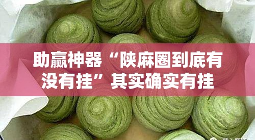 助赢神器“陕麻圈到底有没有挂”其实确实有挂