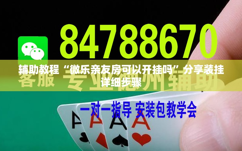 辅助教程“微乐亲友房可以开挂吗”分享装挂详细步骤