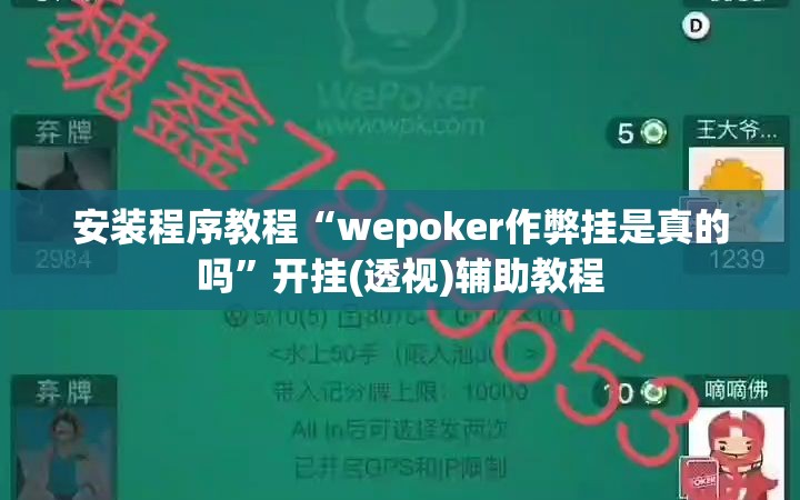 安装程序教程“wepoker作弊挂是真的吗”开挂(透视)辅助教程
