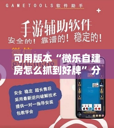 可用版本“微乐自建房怎么抓到好牌”分享装挂详细步骤