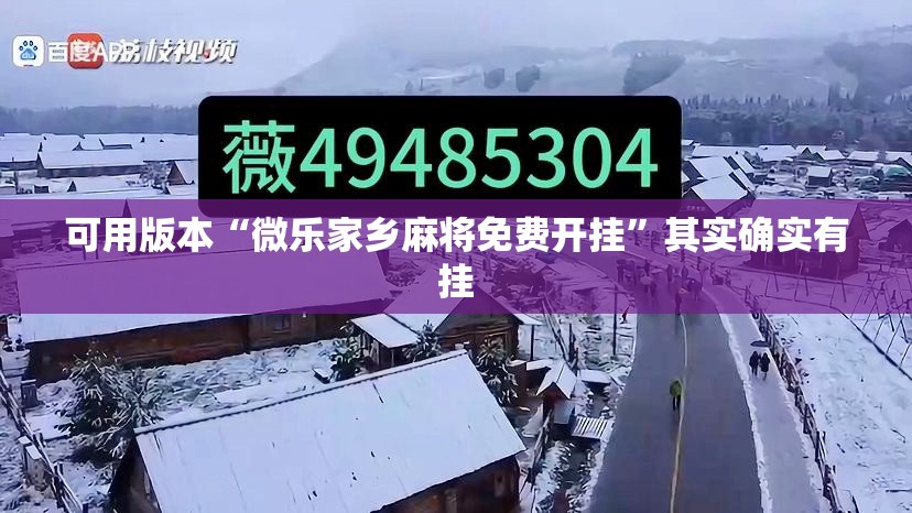 可用版本“微乐家乡麻将免费开挂”其实确实有挂