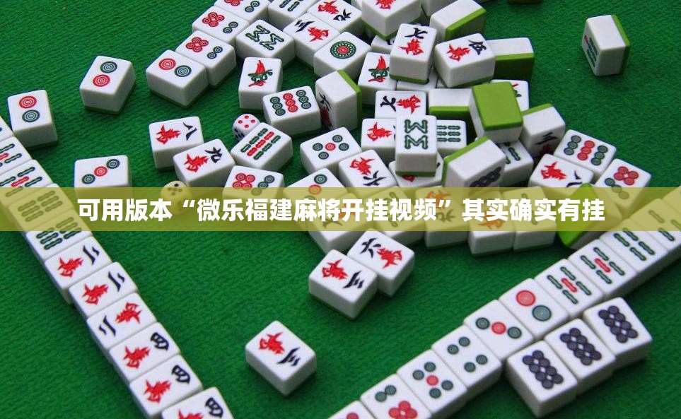 可用版本“微乐福建麻将开挂视频	”其实确实有挂